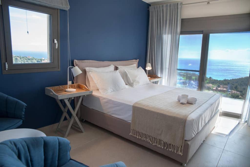 New Villa Blue With Private Pool At Trapezaki Livathos  Εξωτερικό φωτογραφία