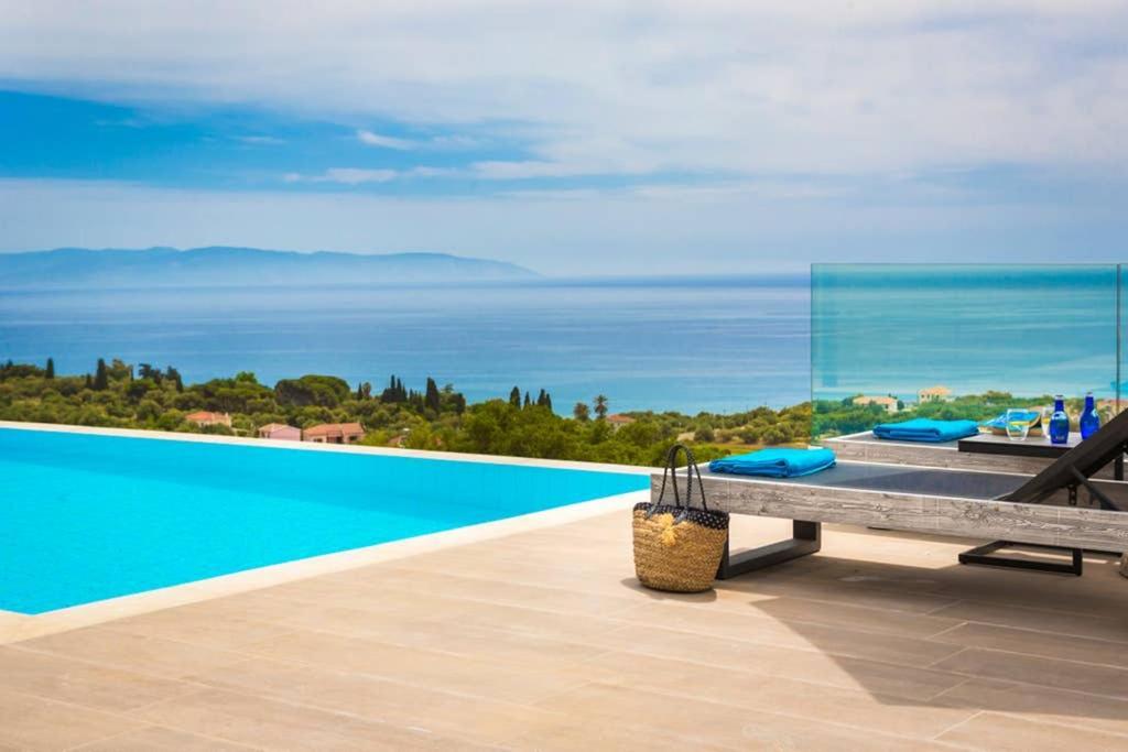 New Villa Blue With Private Pool At Trapezaki Livathos  Εξωτερικό φωτογραφία