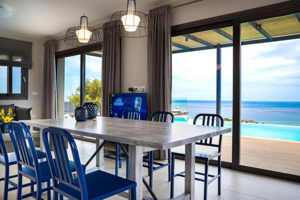 New Villa Blue With Private Pool At Trapezaki Livathos  Εξωτερικό φωτογραφία