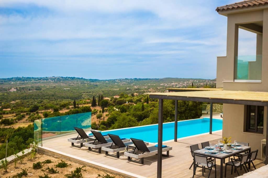 New Villa Blue With Private Pool At Trapezaki Livathos  Εξωτερικό φωτογραφία