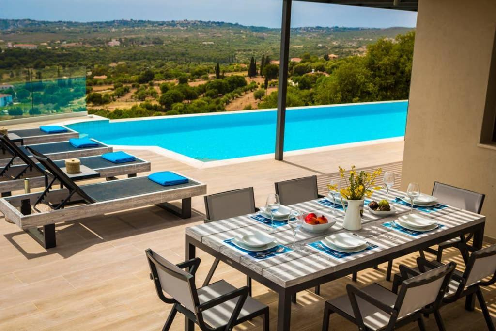 New Villa Blue With Private Pool At Trapezaki Livathos  Εξωτερικό φωτογραφία
